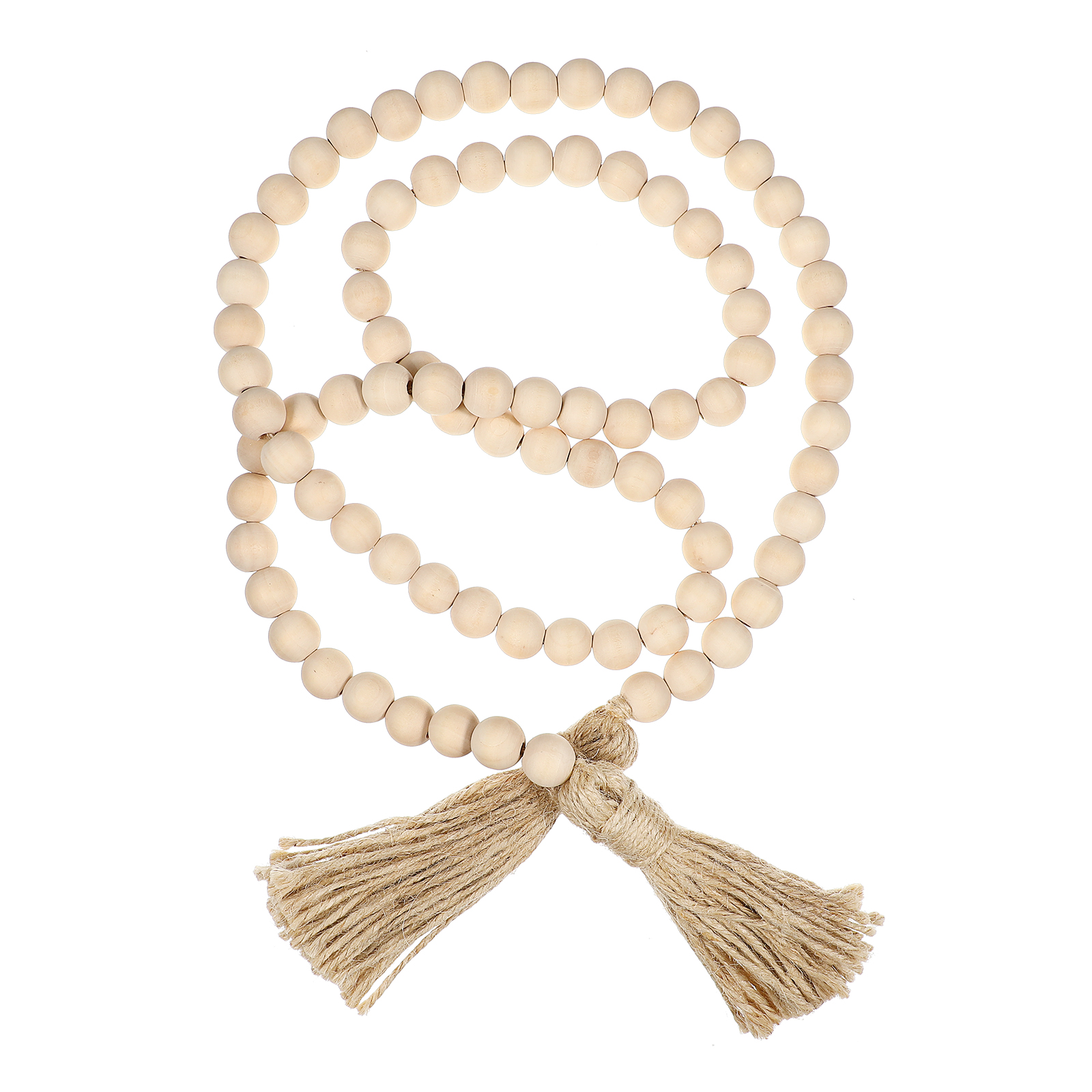 OUNONA Beads Garland Farmhouse Decor Bead Beaded Wooden Tassels Decorative Hanging Wall String Fall Home Woodtassel